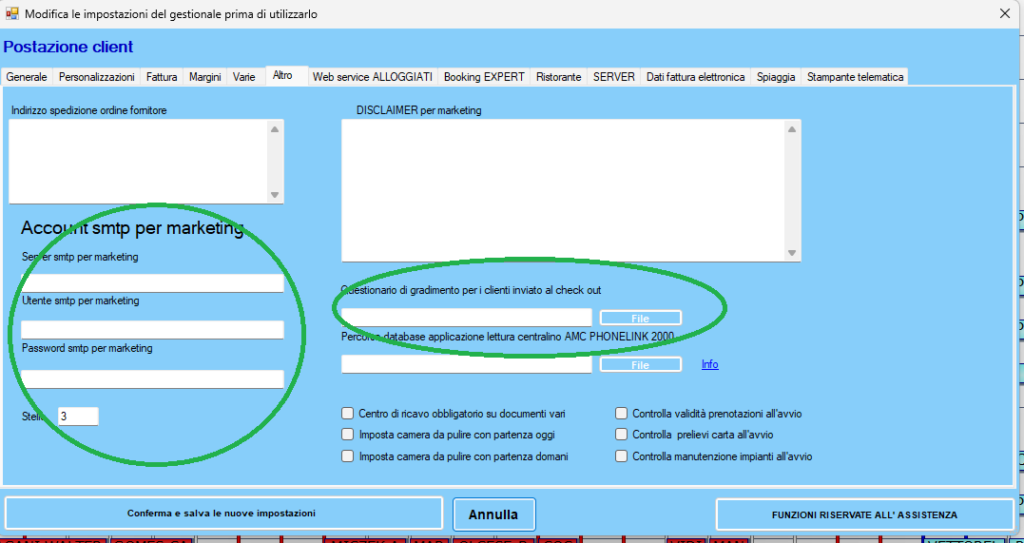 questionario gradimento clienti albergo gestionale alberghiero